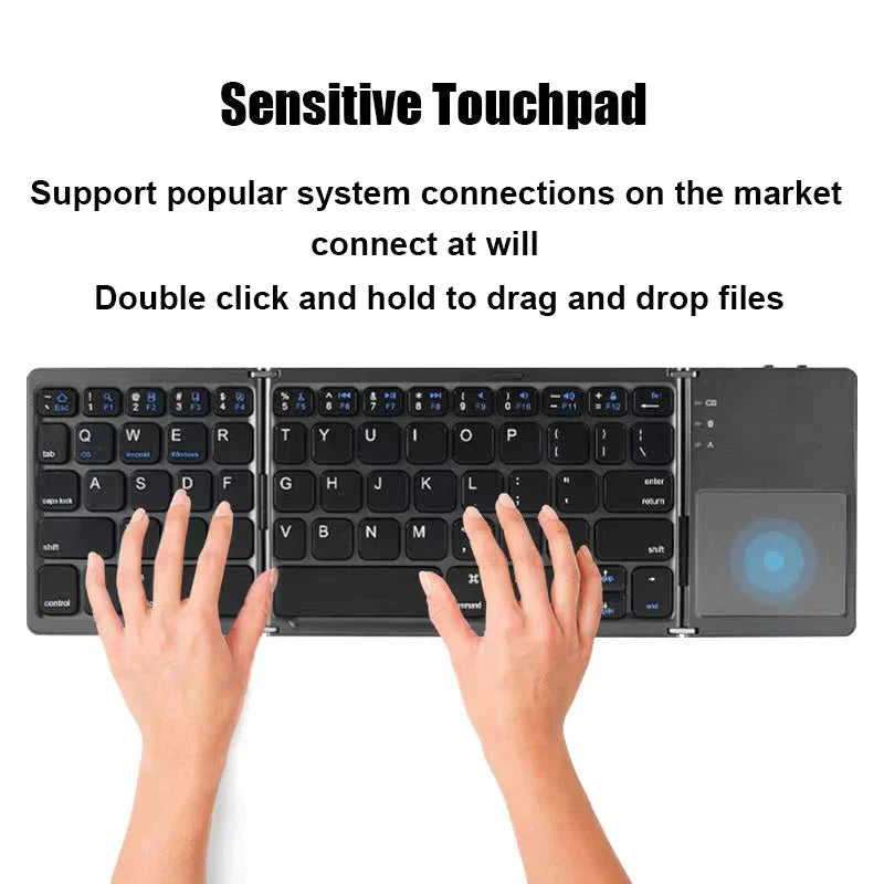 🔥(HOLIDAYS PRE SALE WHILE SUPPLIES LAST NOW-49% OFF)  Foldable Bluetooth Keyboard with Touchpad🔥