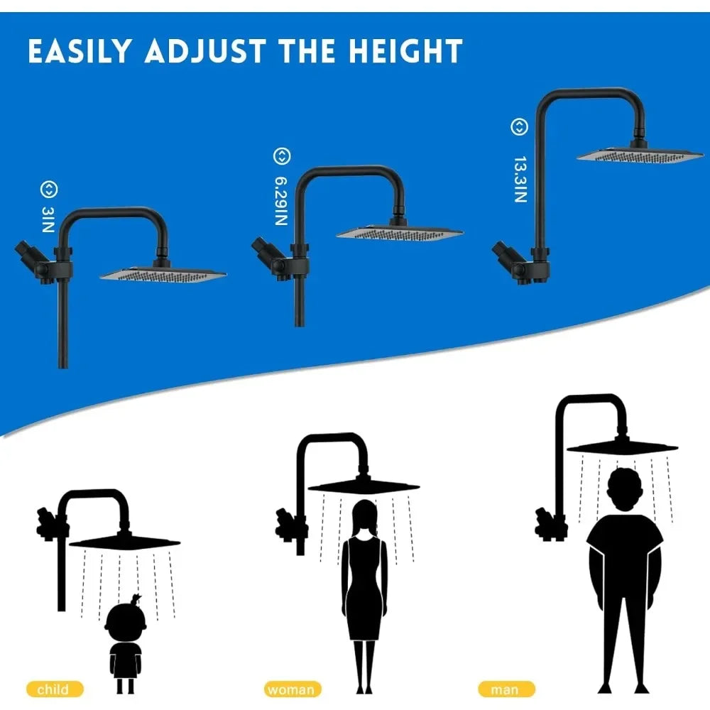 Powerful Easy Rainfall Shower Kit