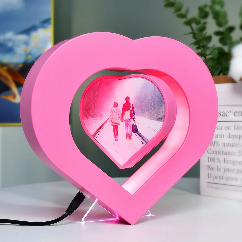 🎅(CHRISTMAS PRE SALE WHILE SUPPLIEST LAST NOW - 65% OFF) Magnetic Levitating Floating Photo Frame with Colourful LED Lights🎅