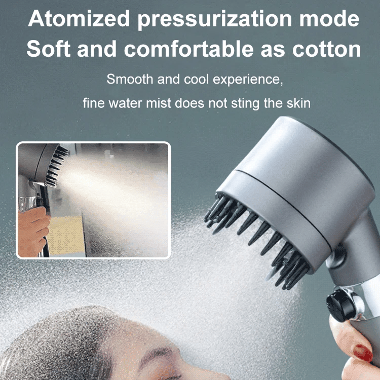 🚿Powerful Mist Massage Shower Spa Head With Filter & Versatile One-button Adjustment🚿