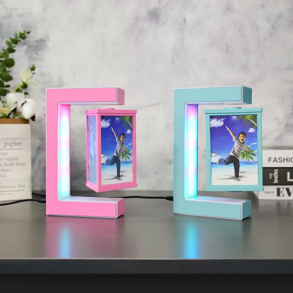🎅(CHRISTMAS PRE SALE WHILE SUPPLIEST LAST NOW - 65% OFF) Magnetic Levitating Floating Photo Frame with Colourful LED Lights🎅