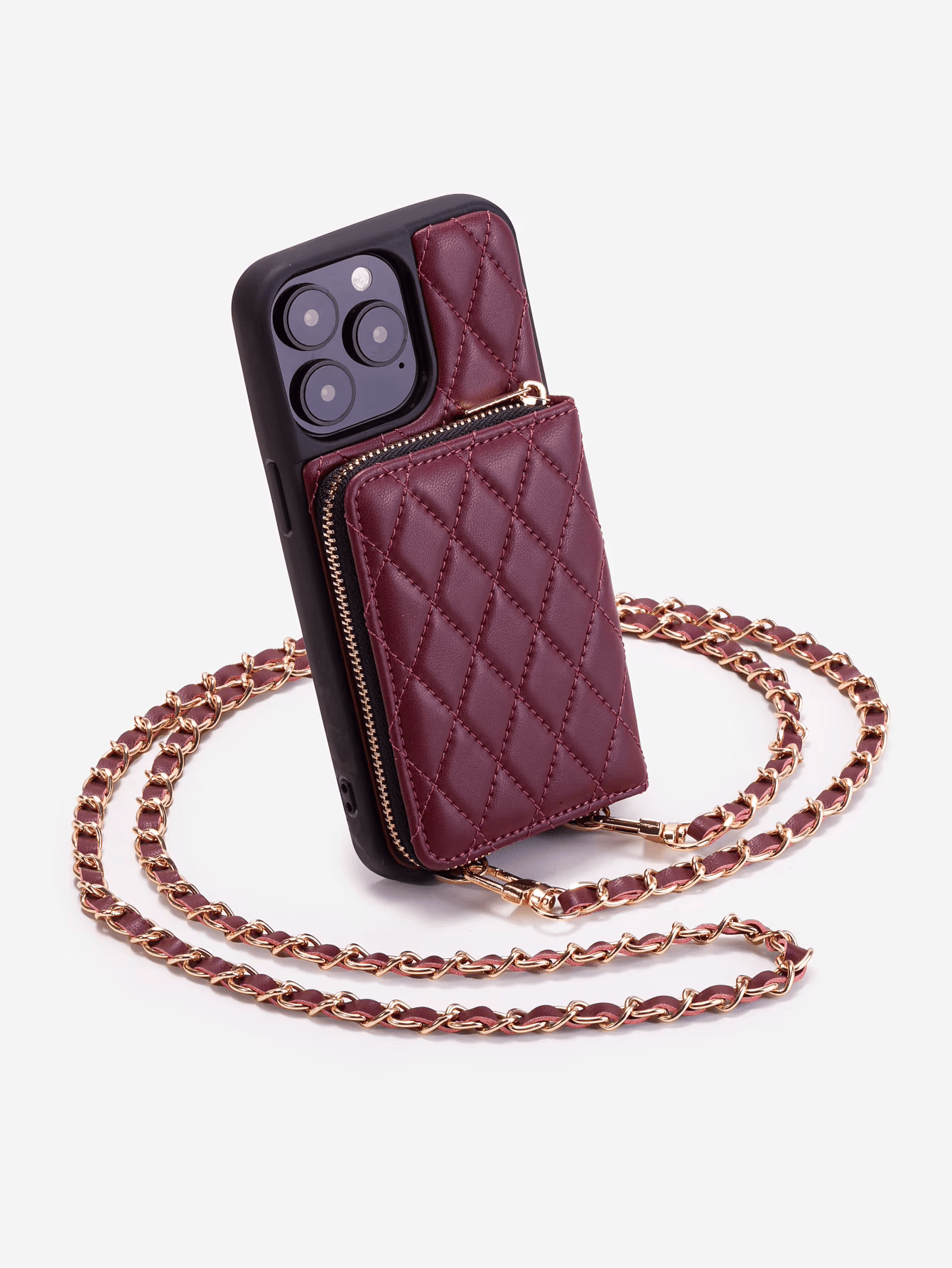 Quilted Crossbody Wallet Case