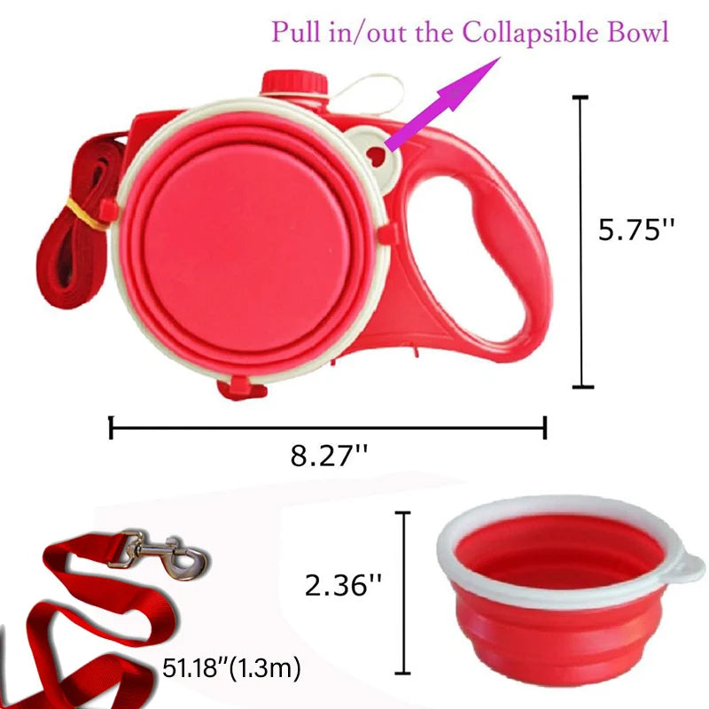 🐶Sweetely Powerful Dog Leash with Built-in Water Bottle, Bowl & Bag Holder🐶