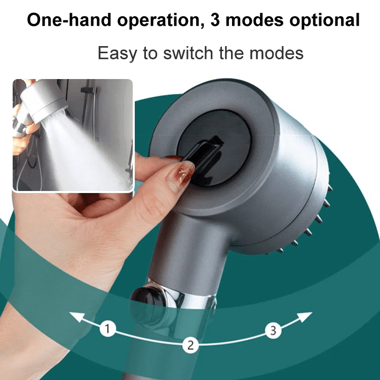 🚿Powerful Mist Massage Shower Spa Head With Filter & Versatile One-button Adjustment🚿