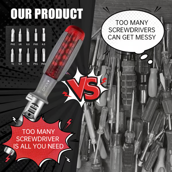 🔥Sweetely 11-in-1 Angle Ratchet Screwdriver Set 🔧