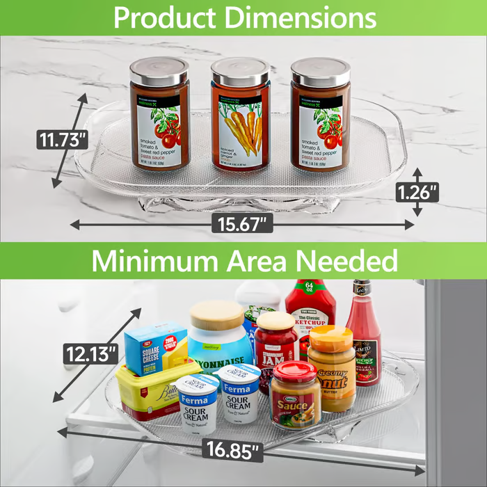 (🔥CELEBRATING 50,000 CUSTOMERS WHILE SUPPLIES LAST NOW - 49% OFF) Sweetely Turntable Refrigerator Organizer🔥