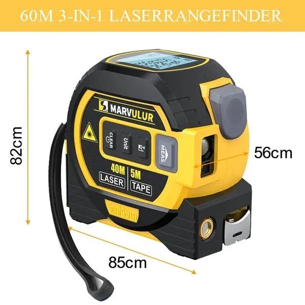 🎅(CHRISTMAS PRE SALE WHILE SUPPLIEST LAST NOW - 65% OFF) Laser Measure 3-In-1 Infrared Laser Tape Measure🎅