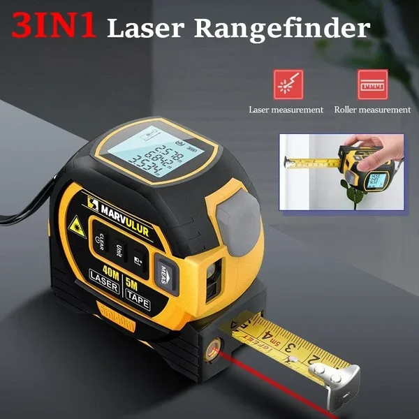 🎅(CHRISTMAS PRE SALE WHILE SUPPLIEST LAST NOW - 65% OFF) Laser Measure 3-In-1 Infrared Laser Tape Measure🎅