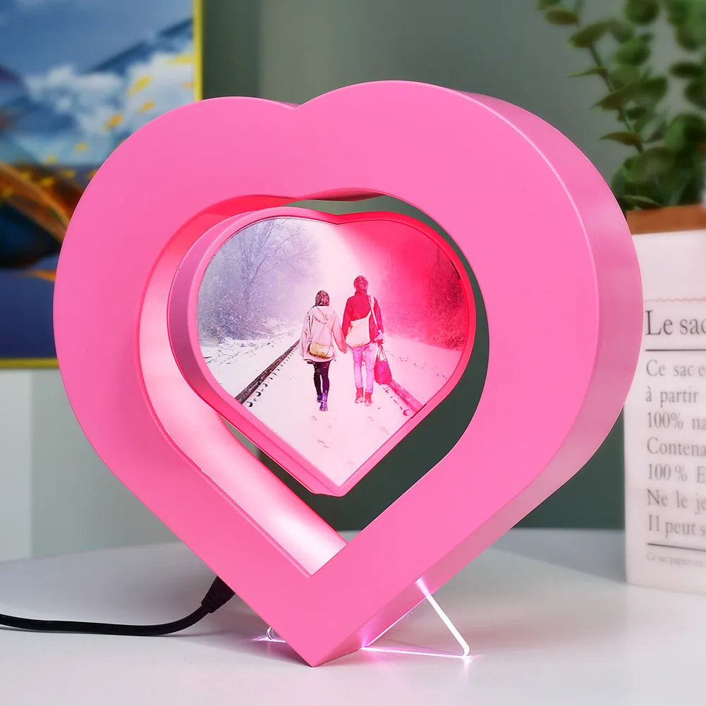 🎉Magnetic Floating Heart Photo Frame with Colorful LED Lights🎉