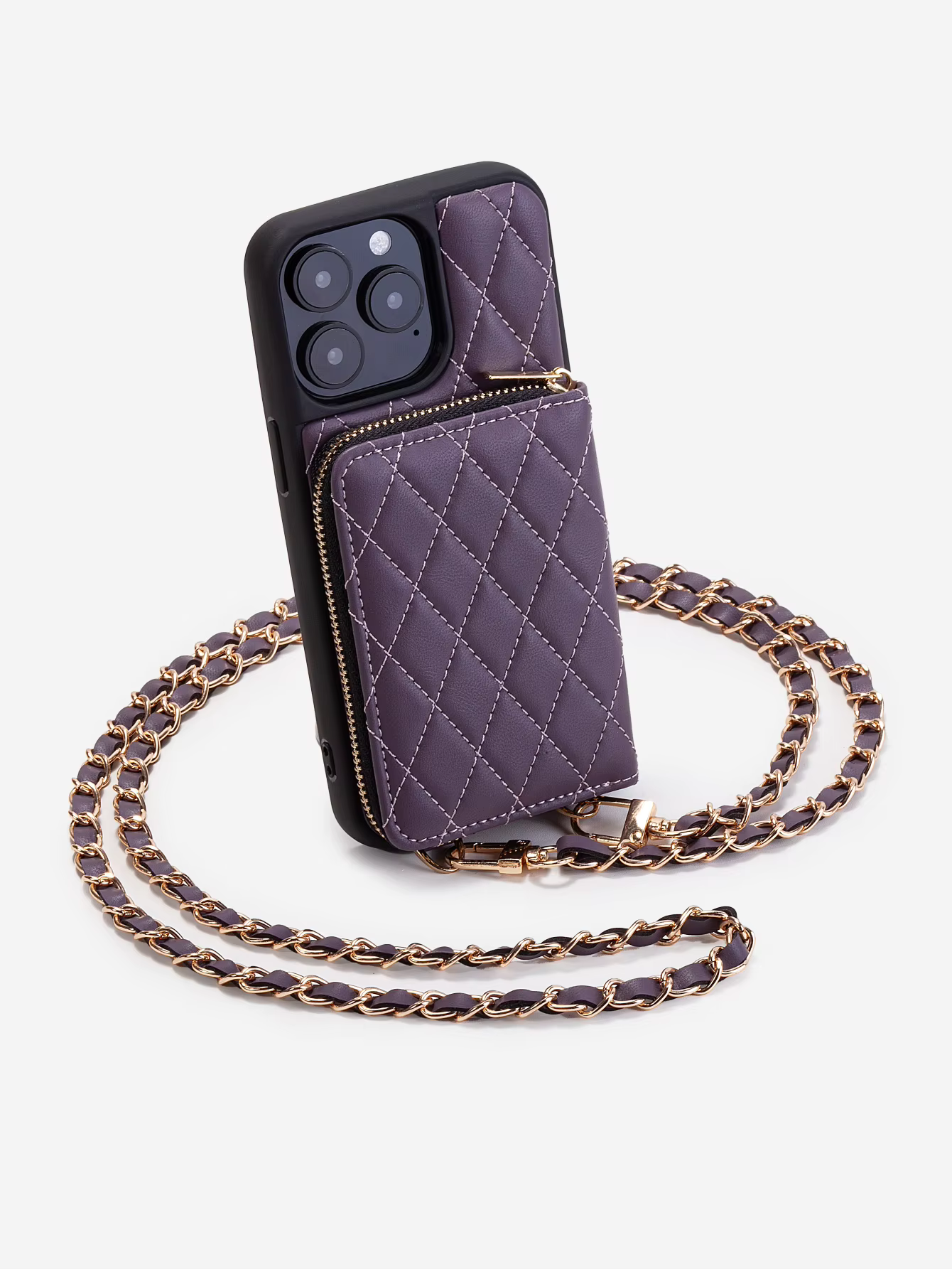 Quilted Crossbody Wallet Case