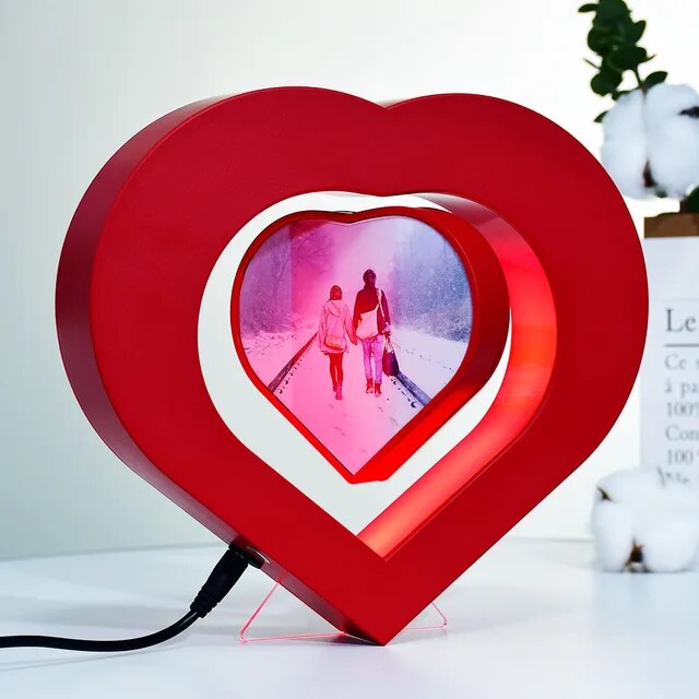🎉Magnetic Floating Heart Photo Frame with Colorful LED Lights🎉