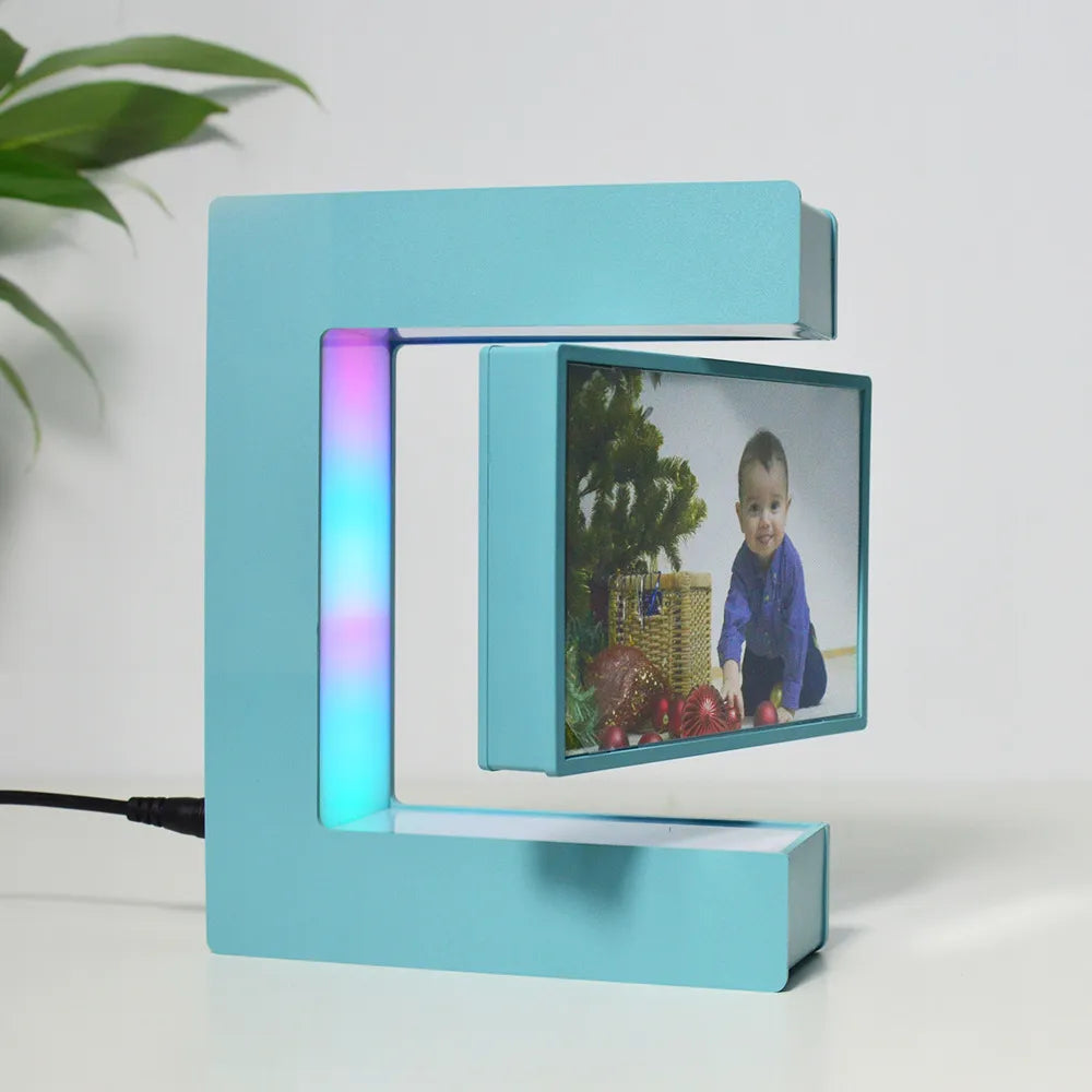 🔥(HOLIDAYS PRE SALE WHILE SUPPLIES LAST NOW-49% OFF)  Magnetic Levitating Floating Photo Frame with Colourful LED Lights🔥