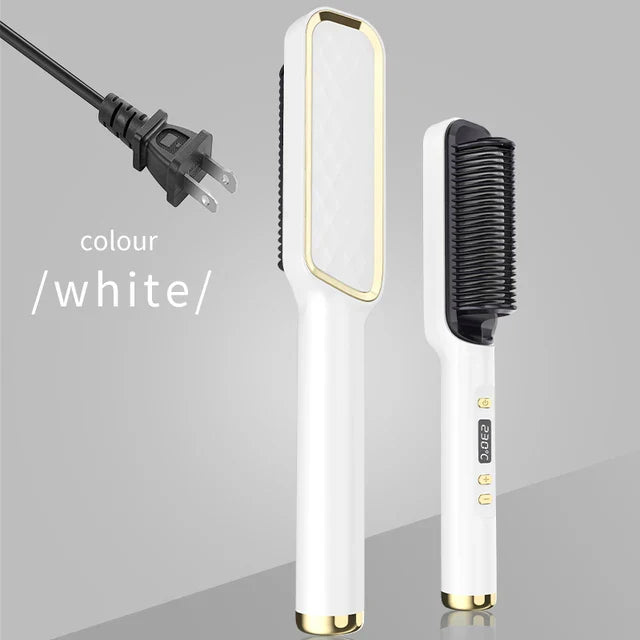 🎅(CHRISTMAS PRE SALE WHILE SUPPLIEST LAST NOW - 65% OFF) Powerful 5 Minute Digital Ceramic Negative-Ion Hair Straightener Brush 🎅