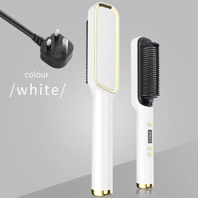 🔥(HOLIDAYS PRE SALE WHILE SUPPLIES LAST NOW-49% OFF)  Powerful 5 Minute Digital Ceramic Negative-Ion Hair Straightener Brush🔥