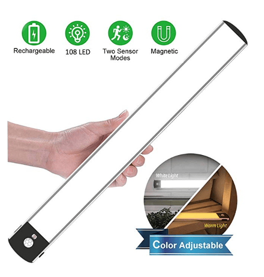 Luce LED con sensore di movimento Vexetechs ricaricabile tramite USB