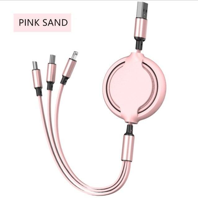 สายชาร์จแบบยืดหดได้ 3 in 1