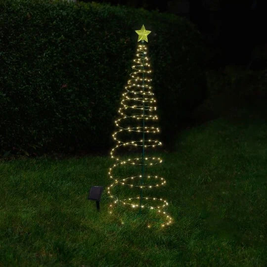 Solar-Metall-LED-Weihnachtsbaum-Dekorations-Schnur-Lichter