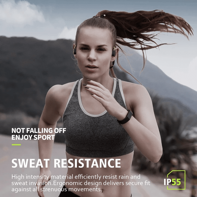 Fone de ouvido Bluetooth sem fio à prova d'água com cancelamento de ruído