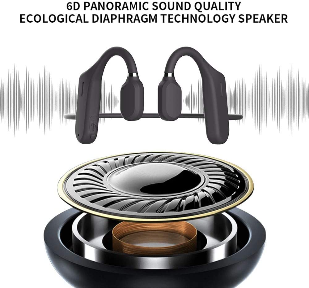 Fone de ouvido Bluetooth sem fio à prova d'água com cancelamento de ruído