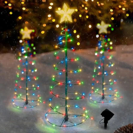 Solar-Metall-LED-Weihnachtsbaum-Dekorations-Schnur-Lichter