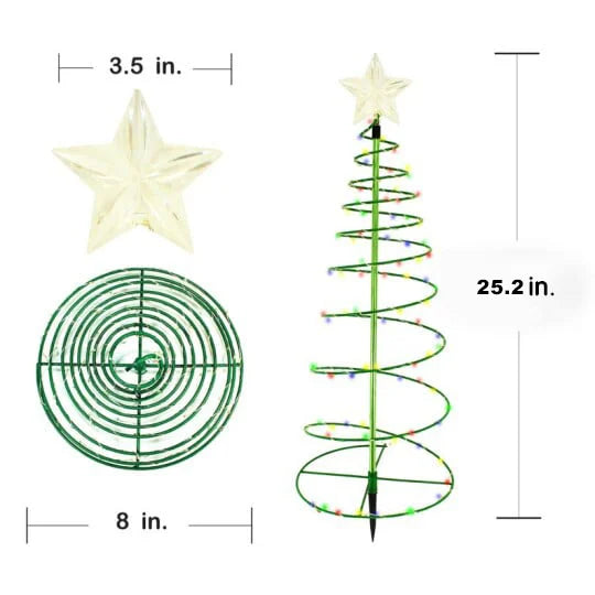 Solar-Metall-LED-Weihnachtsbaum-Dekorations-Schnur-Lichter