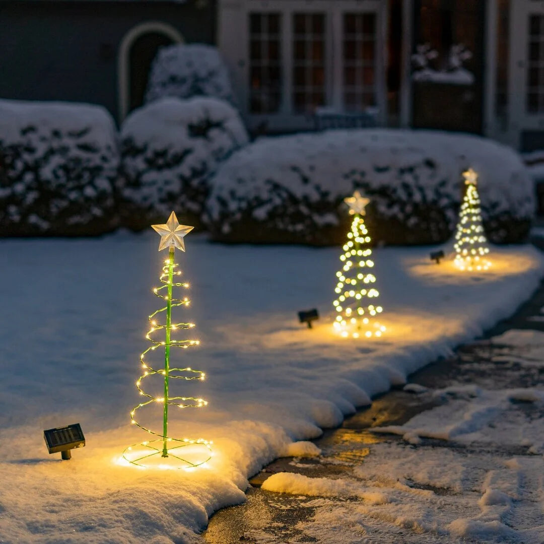 Güneş Metal LED Noel Ağacı Dekorasyon Dize Işıkları