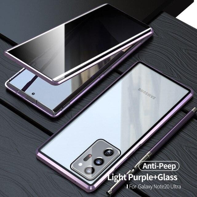 2021 Double-Sided Protection Anti-Peep Tempered Glass Phone Case