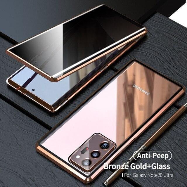 2021 Double-Sided Protection Anti-Peep Tempered Glass Phone Case