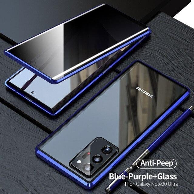 2021 Double-Sided Protection Anti-Peep Tempered Glass Phone Case