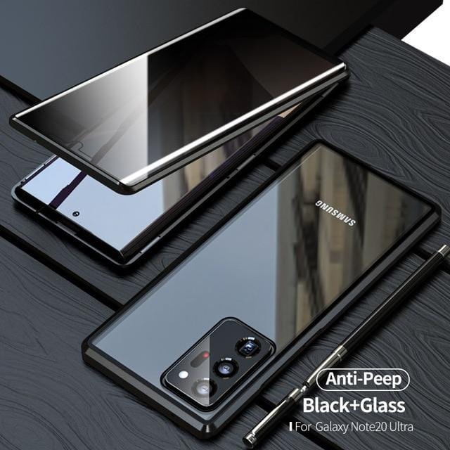 2021 Double-Sided Protection Anti-Peep Tempered Glass Phone Case