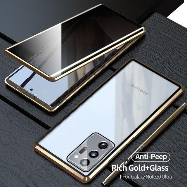 2021 Double-Sided Protection Anti-Peep Tempered Glass Phone Case
