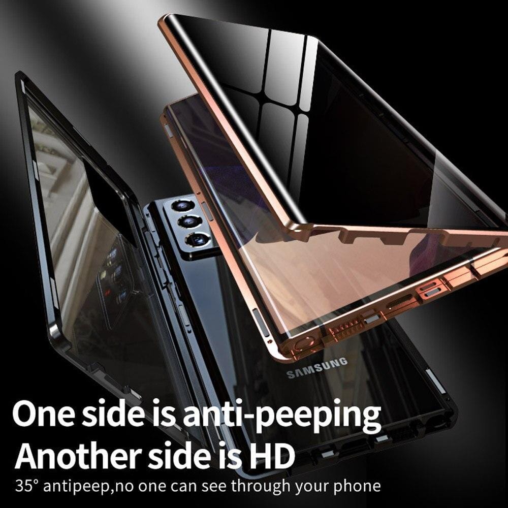 2021 Double-Sided Protection Anti-Peep Tempered Glass Phone Case