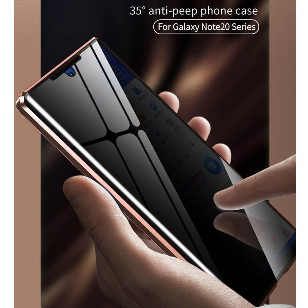 2021 Double-Sided Protection Anti-Peep Tempered Glass Phone Case
