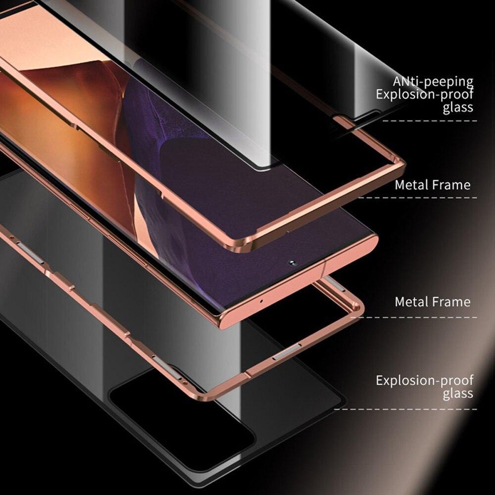 2021 جراب هاتف زجاجي مقوى للحماية على الوجهين ومضاد للانزلاق