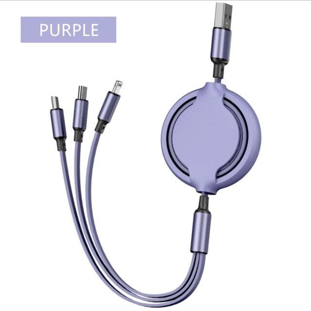 สายชาร์จแบบยืดหดได้ 3 in 1