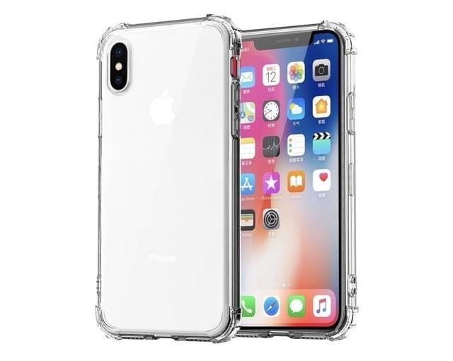 Stoßdämpfende Stoßfängerabdeckung, kratzfeste, transparente Rückseite, transparente HD-Hülle für Apple iPhone