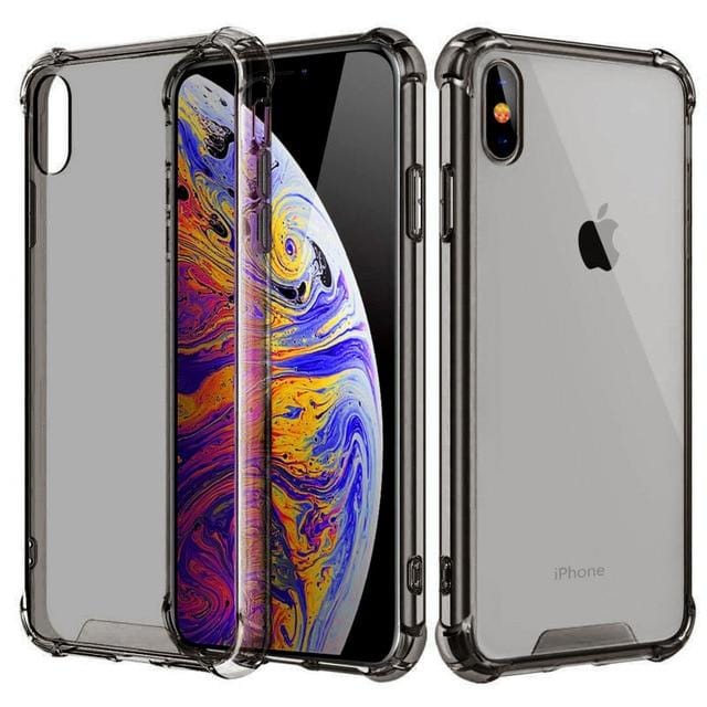 Stoßdämpfende Stoßfängerabdeckung, kratzfeste, transparente Rückseite, transparente HD-Hülle für Apple iPhone