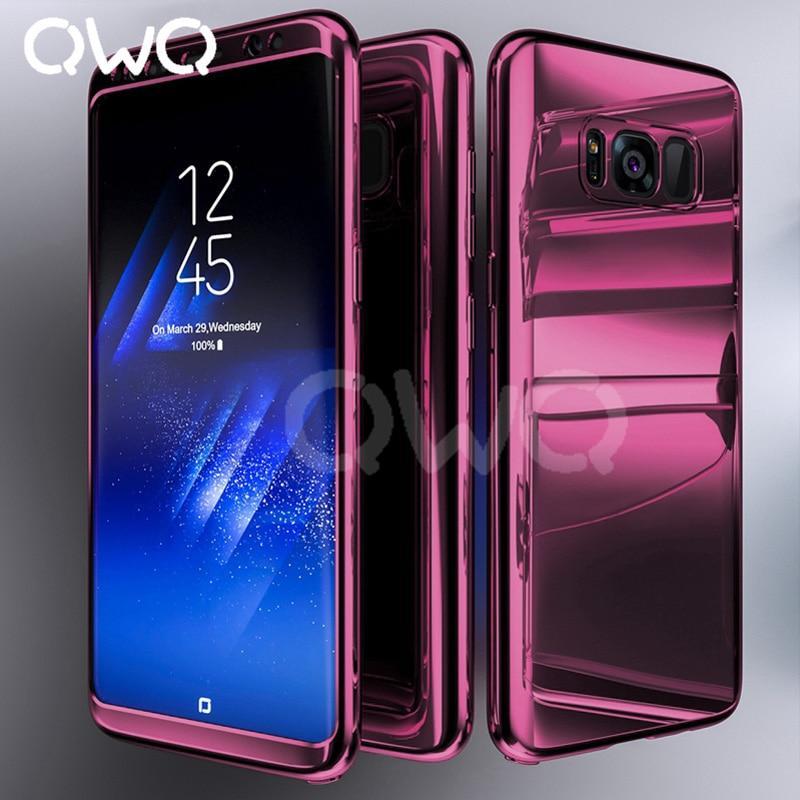 360 Grad Spiegelhüllen für Samsung Galaxy S9 S8 S7 Edge Full Cover Schutzhülle für Samsung Note 9 8 S9 Plus Hülle