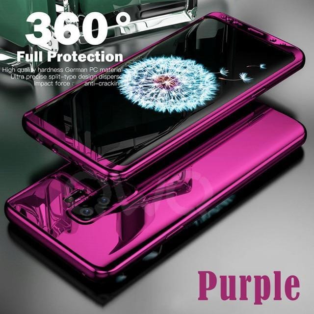 360 Grad Spiegelhüllen für Samsung Galaxy S9 S8 S7 Edge Full Cover Schutzhülle für Samsung Note 9 8 S9 Plus Hülle