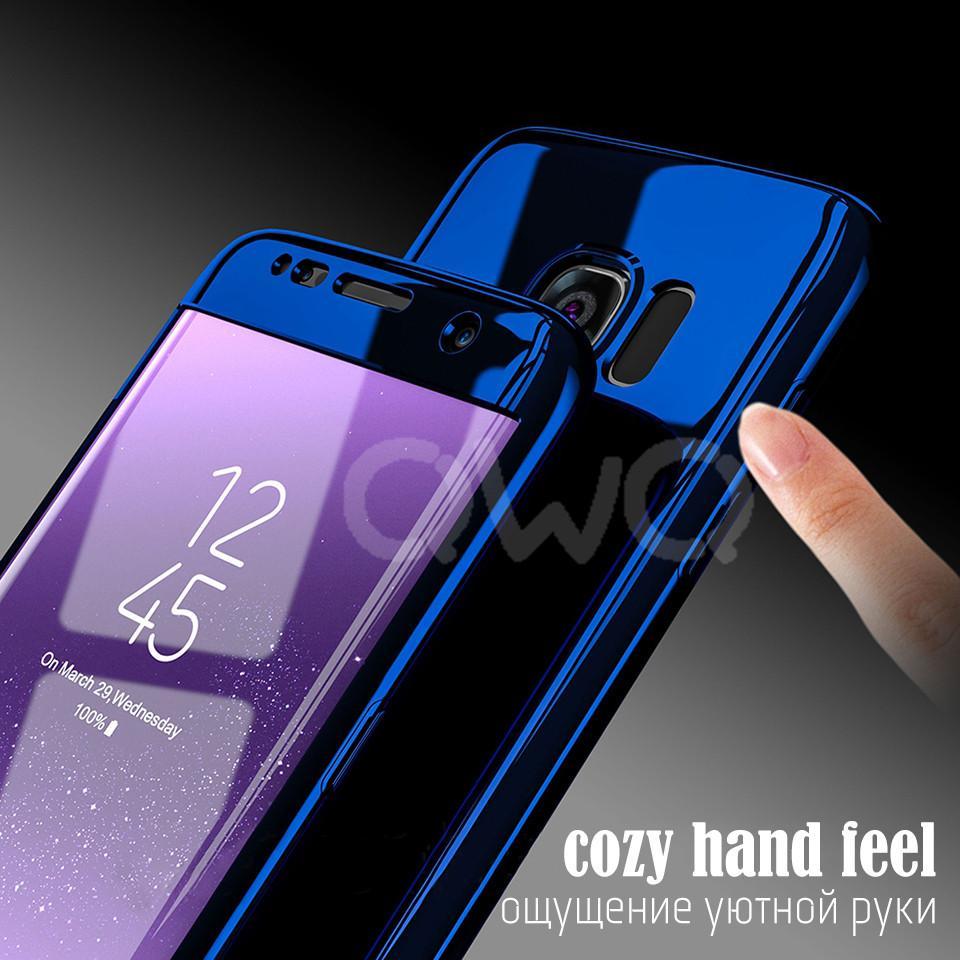 360 Grad Spiegelhüllen für Samsung Galaxy S9 S8 S7 Edge Full Cover Schutzhülle für Samsung Note 9 8 S9 Plus Hülle