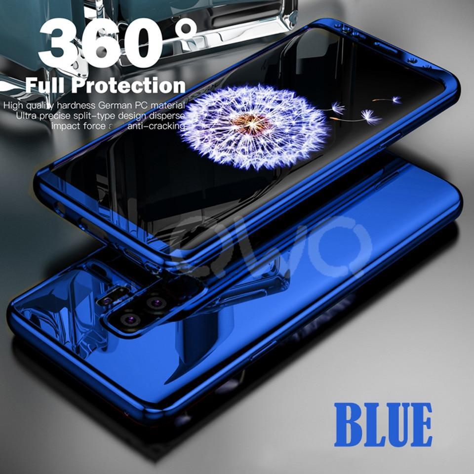 360 Grad Spiegelhüllen für Samsung Galaxy S9 S8 S7 Edge Full Cover Schutzhülle für Samsung Note 9 8 S9 Plus Hülle