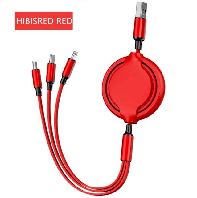 สายชาร์จแบบยืดหดได้ 3 in 1