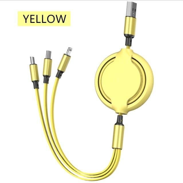 สายชาร์จแบบยืดหดได้ 3 in 1